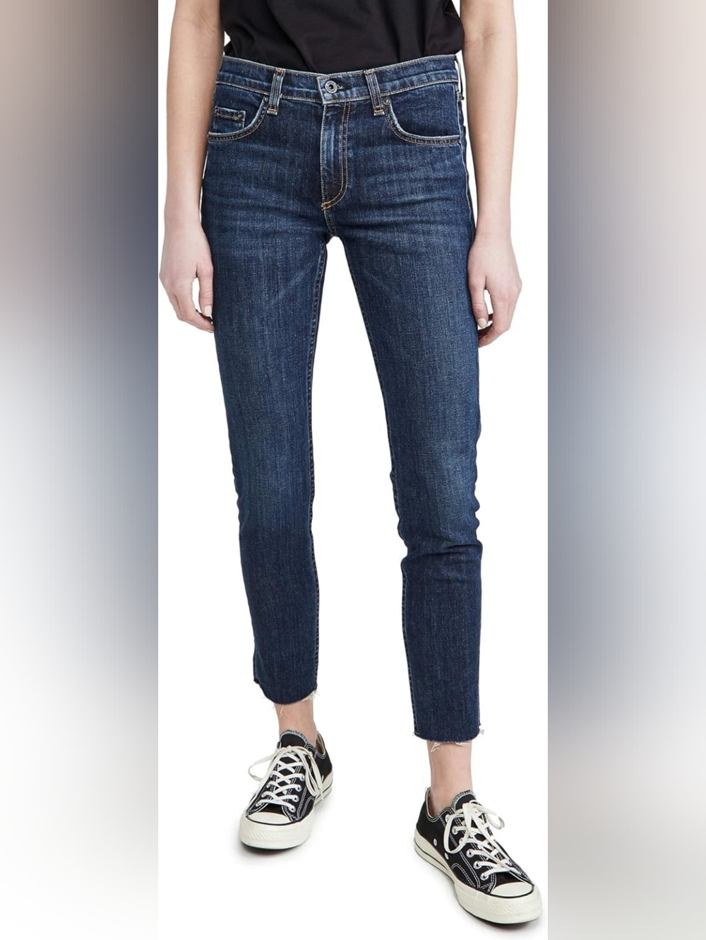 ASKK NY Jax Russel Straight Leg Raw Hem Jeans